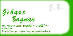 gibart bognar business card
